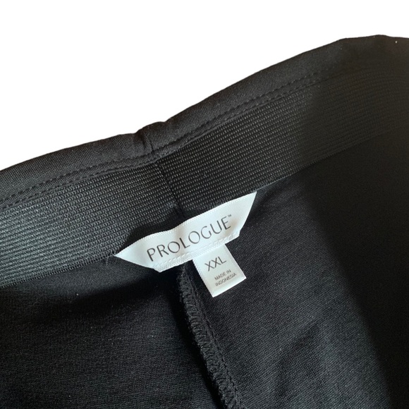 PROLOGUE Woman’s NEW Black Pull On Pants Zippered Leg Elastic Waist Plus Size - Picture 5 of 8